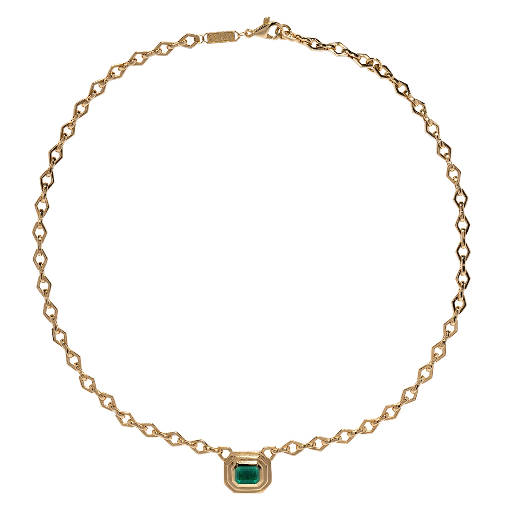 Medium Chain Necklace - Staircase Emerald