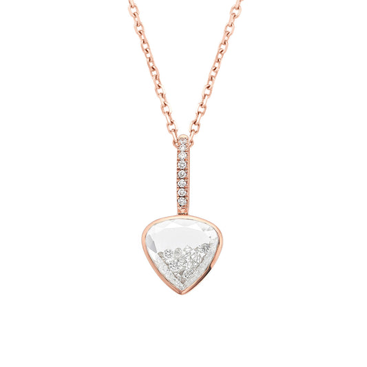 Naipe Diamond Heart Charm Necklace - Main Img