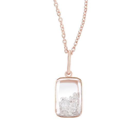 Petite Kaleidoscope Shaker Ten Fourteen Necklace 18K Yellow Gold 18" - Main Img