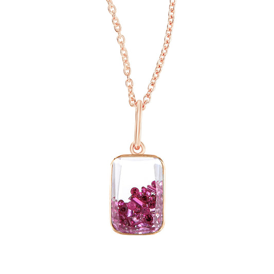 Ten Fourteen Petite Ruby Pendant Necklace - Main Img