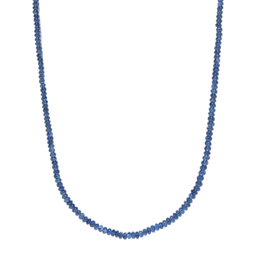 Adjustable Small Bead Necklace - Sapphire