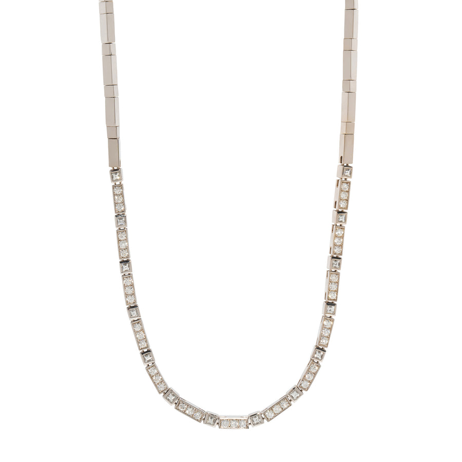 Azlee La Nuit Tennis Necklace - Necklaces - Broken English Jewelry front view