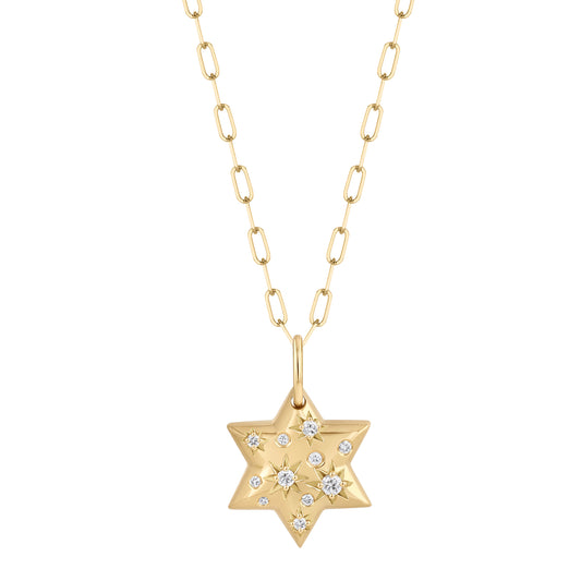 Diamond Celeste Star of David Necklace - Main Img