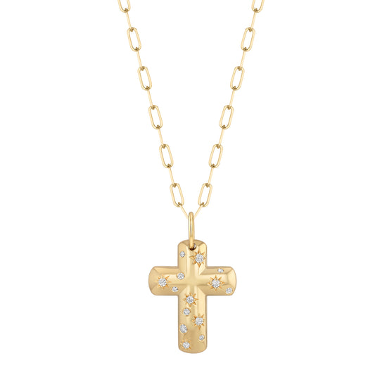 Diamond Celeste Cross Necklace - Main Img
