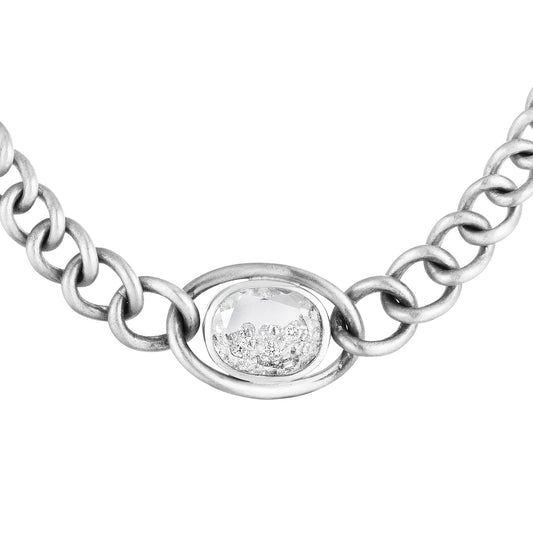 Kaleidoscope Shaker Necklace 18K White Gold 15.5
