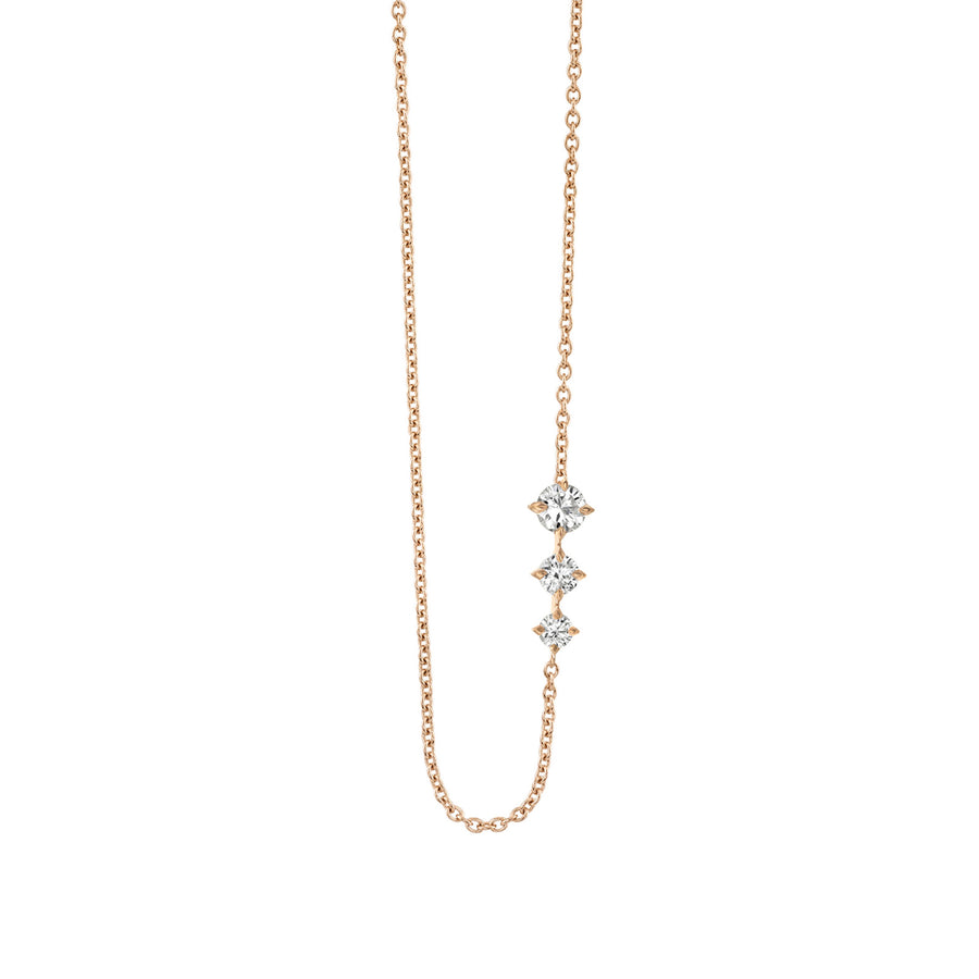 Lizzie Mandler Triple Floating Necklace - Rose Gold - Necklaces - Broken English Jewelry