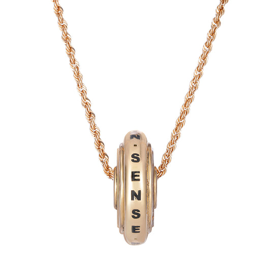 Diamond Kaleidoscope Shaker Palavras Rope Chain Necklace