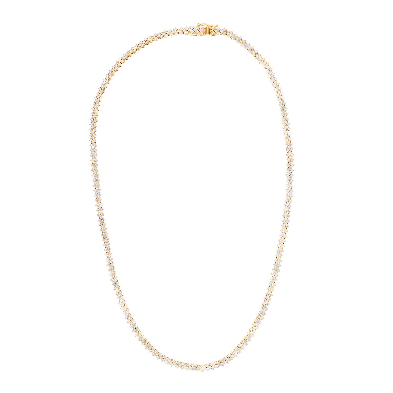 Carbon & Hyde Chevron Tennis Necklace - Necklaces - Broken English Jewelry top view