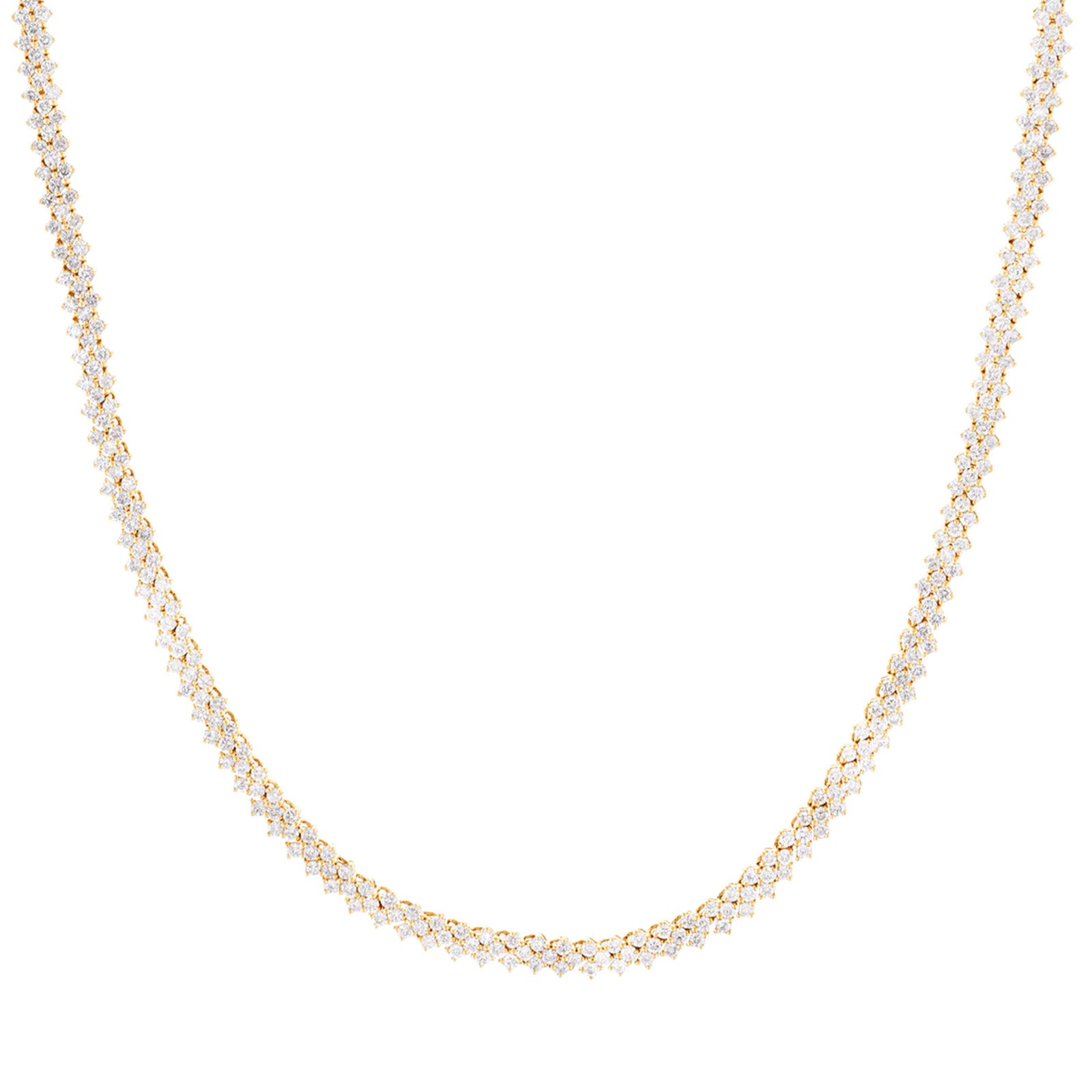 Carbon & Hyde Chevron Tennis Necklace - Necklaces - Broken English Jewelry detail view