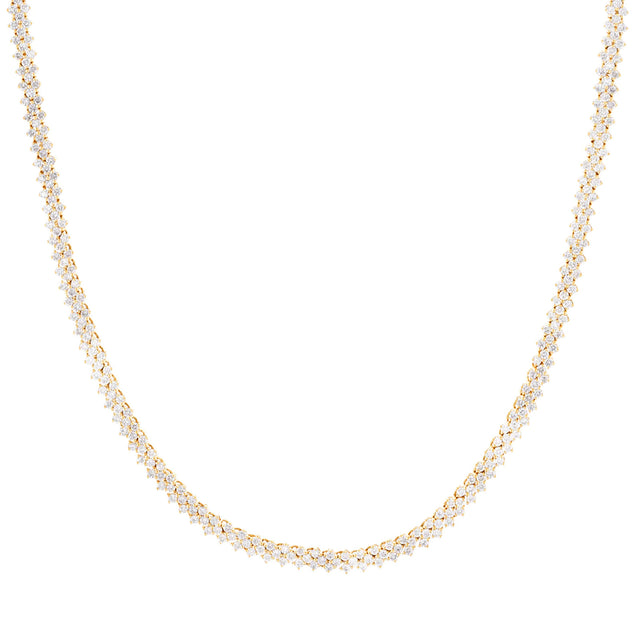 Carbon & Hyde Chevron Tennis Necklace - Necklaces - Broken English Jewelry detail view