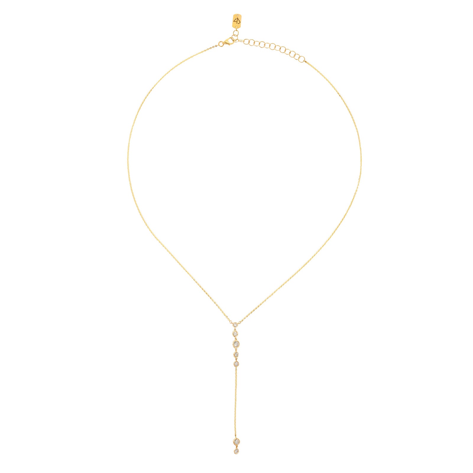 Carbon & Hyde Graduated Starstruck Lariat - Necklaces - Broken English Jewelry top view