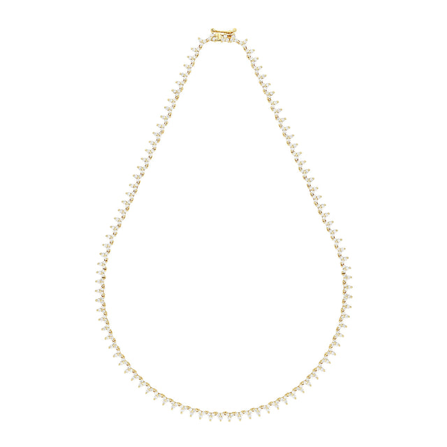 Carbon & Hyde Poppy Tennis Necklace - Necklaces - Broken English Jewelry top view