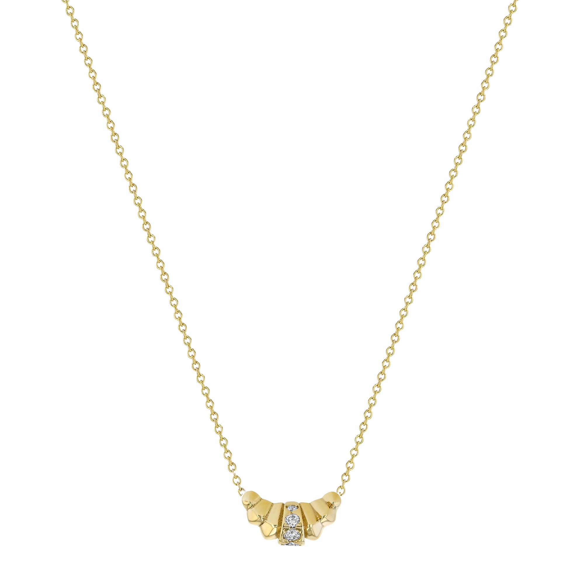 Lizzie Mandler - Diamond Croissant Necklace