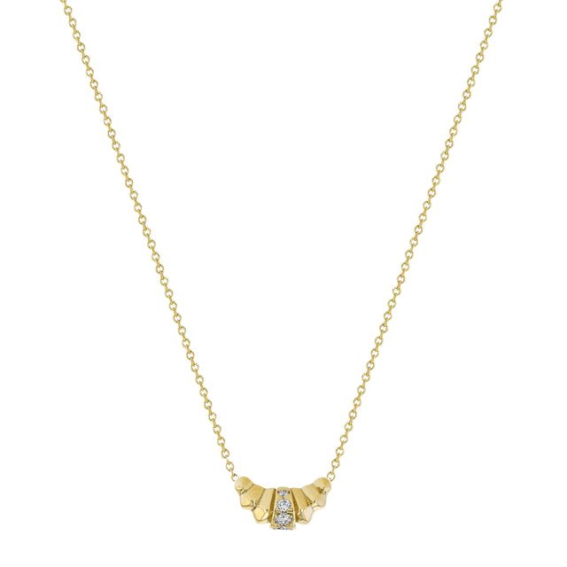 Lizzie Mandler - Diamond Croissant Necklace