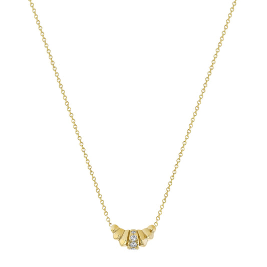Diamond Croissant Necklace - Main Img