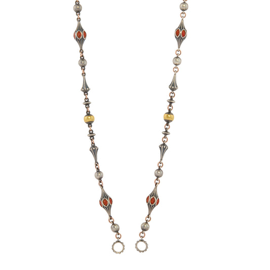 Ruby Micro Mosaic Finial Open Chain - Main Img