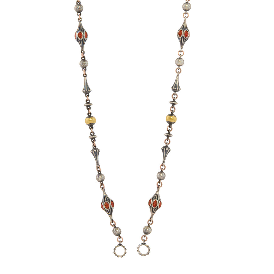 Sevan Bıçakçı Ruby Micro Mosaic Finial Open Chain - Necklaces - Broken English Jewelry