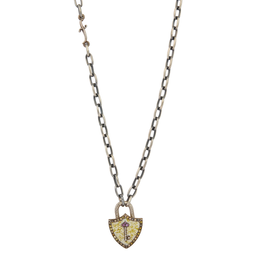 Sevan Bıçakçı Dagger Open Link Chain - Necklaces - Broken English Jewelry with padlock
