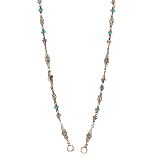 Blue Micro Mosaic Finial Open Chain - Main Img