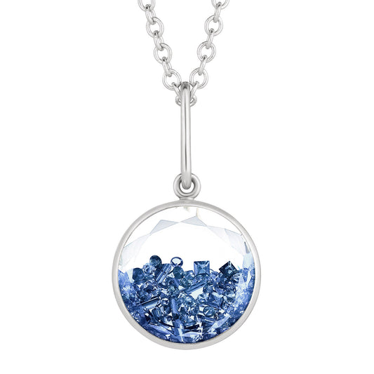 Blue Sapphire Kaleidoscope Shaker Necklace - Main Img