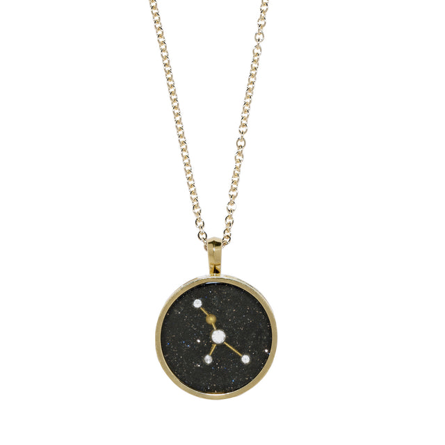 Azlee Zodiac Night Sky Necklace - Cancer - Necklaces - Broken English Jewelry front view