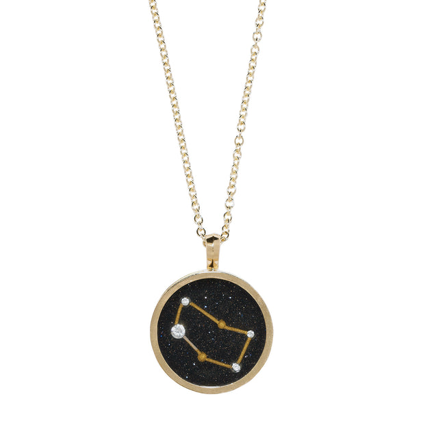 Azlee Zodiac Night Sky Necklace - Gemini - Necklaces - Broken English Jewelry front view