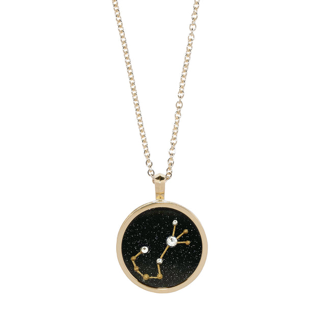 Azlee Zodiac Night Sky Necklace - Scorpio - Necklaces - Broken English Jewelry front view