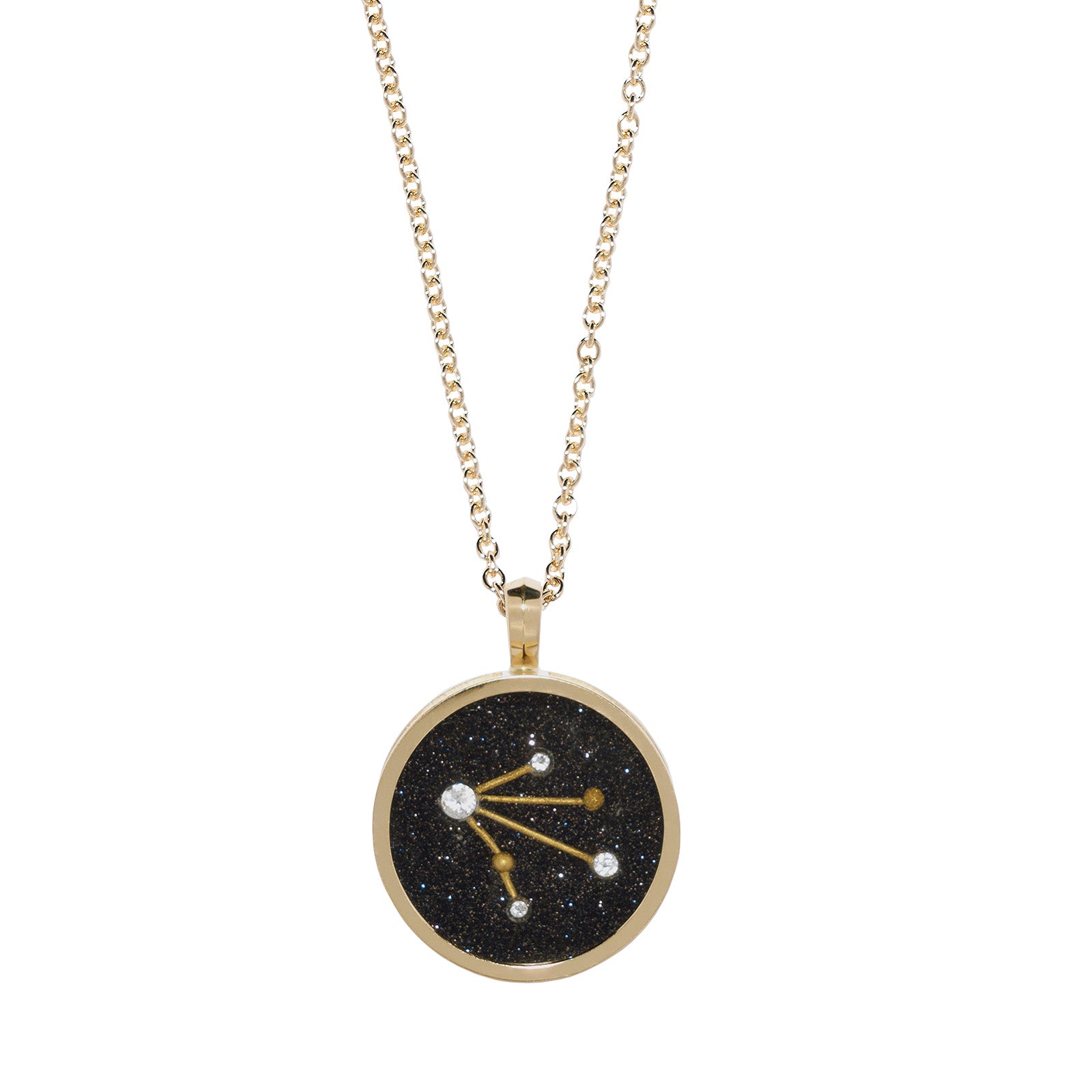 Azlee Zodiac Night Sky Necklace - Libra - Necklaces - Broken English Jewelry front view