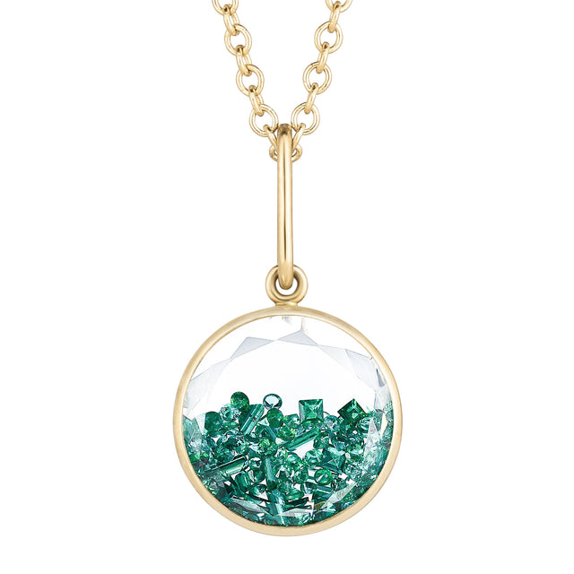 Emerald Kaleidoscope Shaker Core 15 Necklace
