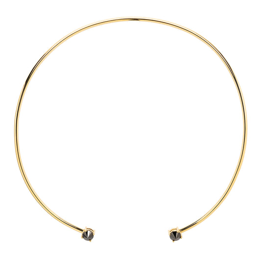Black Diamond Double Pyramid Collar Necklace - Main Img