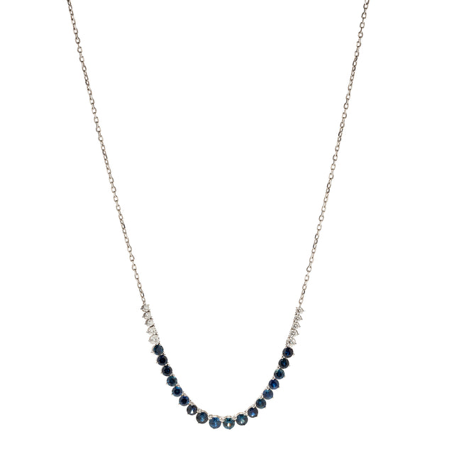 Ara Vartanian Blue Sapphire River Chain Necklace front view
