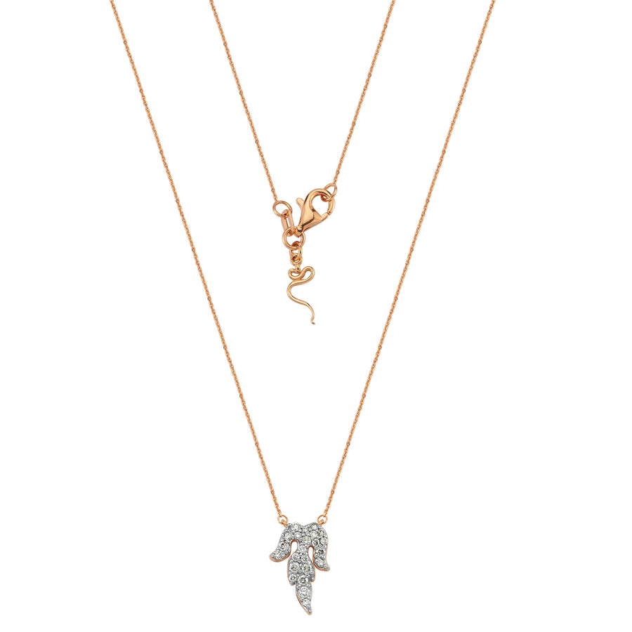 Aida Bergsen Diamond Mono Delonix Necklace - Necklaces - Broken English Jewelry front view