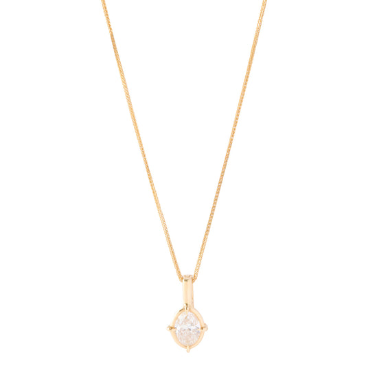 Champagne Diamond Compass Necklace - Main Img