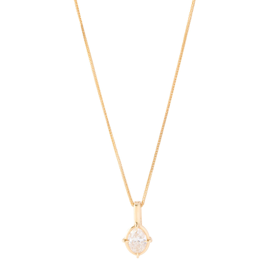 YI Collection Champagne Diamond Compass Necklace - Necklaces