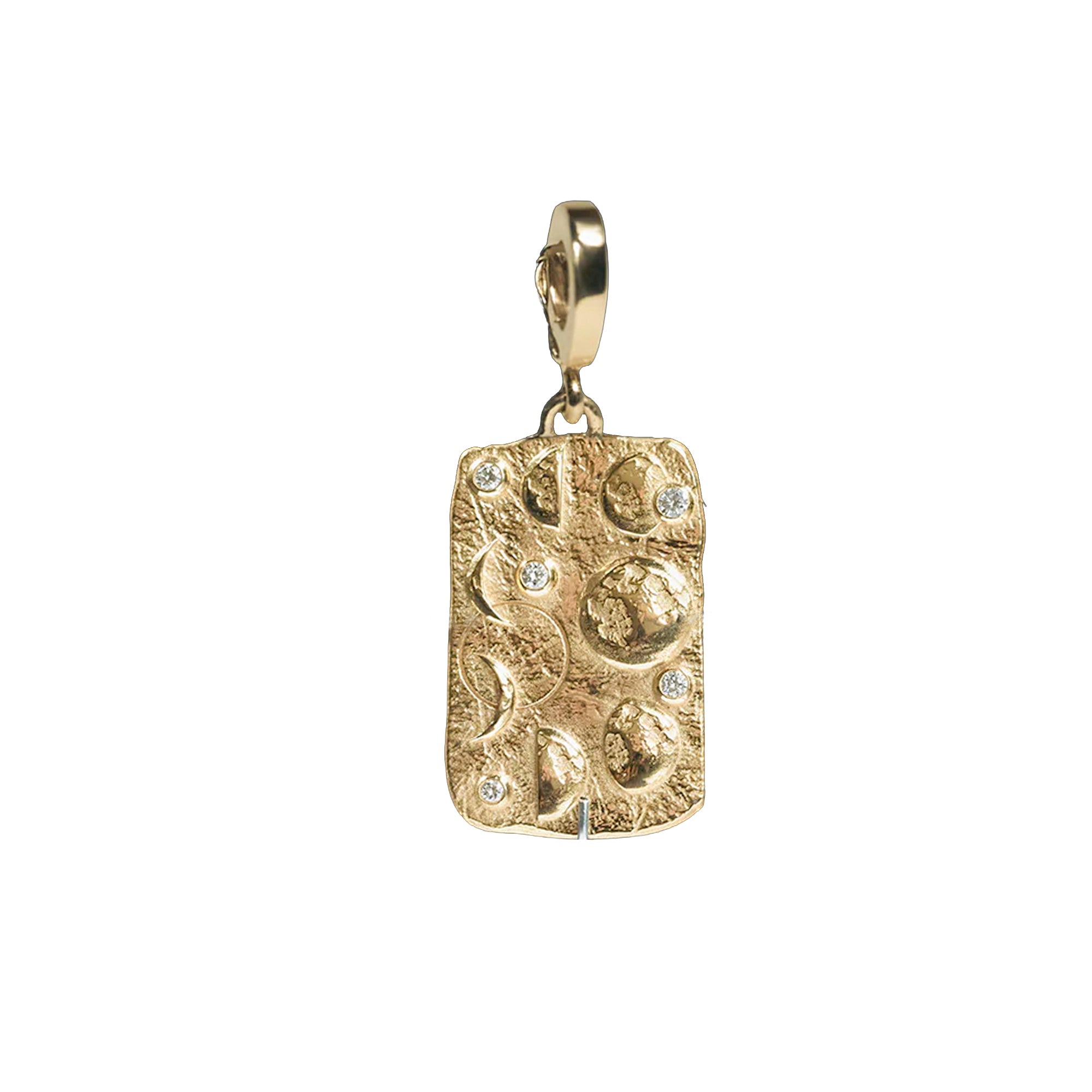 Diamond Medium New Beginnings Moon Phases Relic Coin Charm