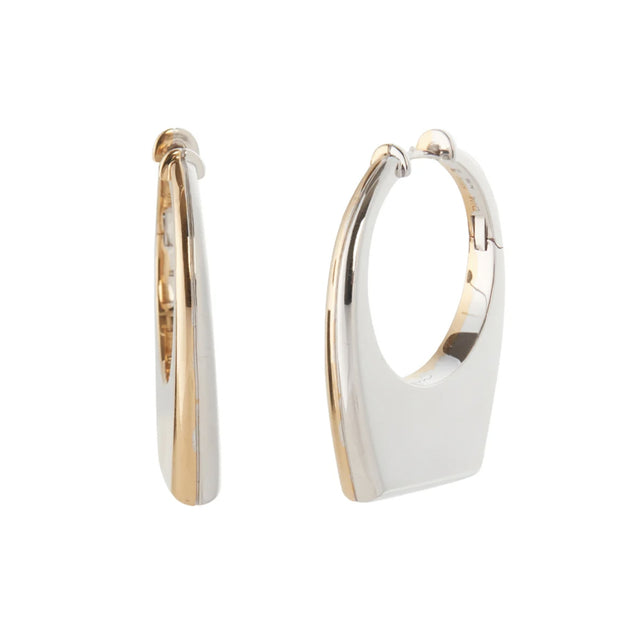 Prasi Large Dois Irmãos Earclips, front and side view