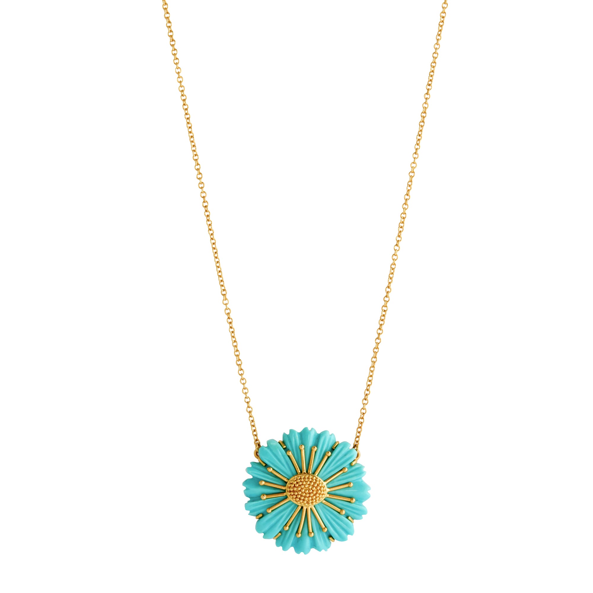 Turquoise Small Flower Necklace