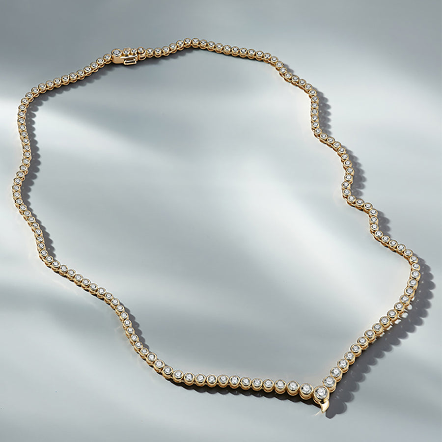 ONDYN Zen Tennis Necklace - Necklaces - Broken English Jewelry lifestyle