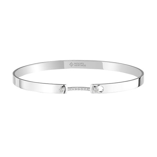 Business Meeting Bangle - White Gold - Main Img