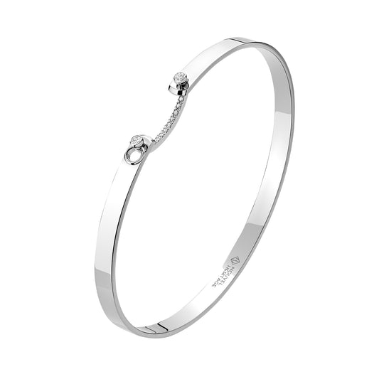 Business Meeting Bangle - White Gold