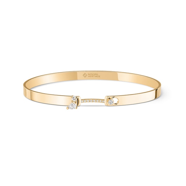 Diamond Cocktail Time Bangle - Yellow Gold