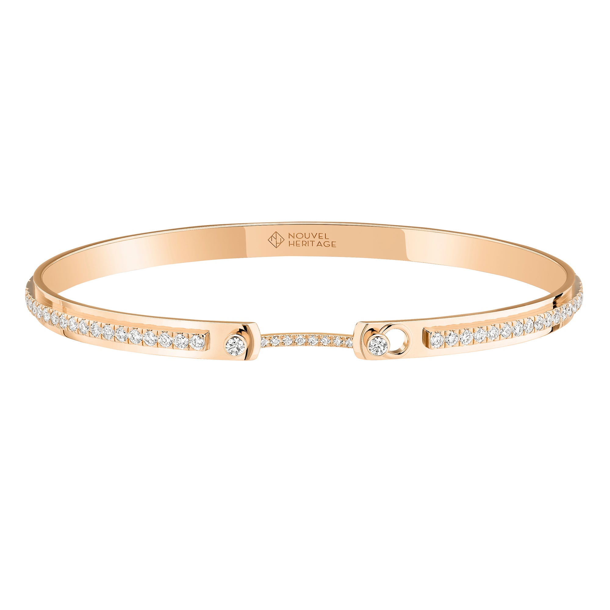 White Diamond Tuxedo Bangle