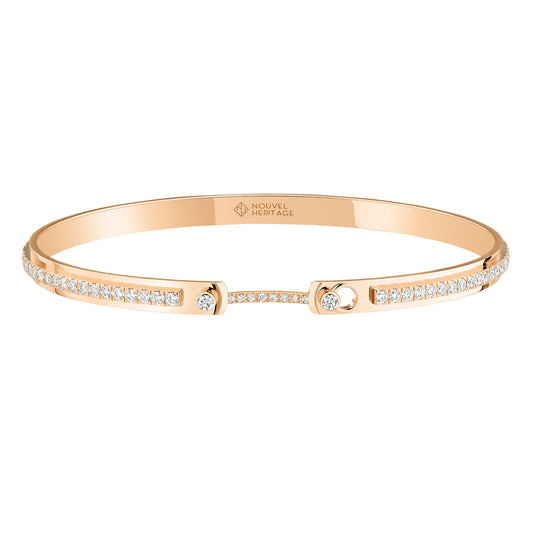 White Diamond Tuxedo Bangle - Main Img