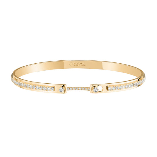 Tuxedo Bangle - Yellow Gold - Main Img