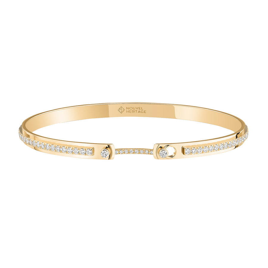 Tuxedo Bangle - Yellow Gold