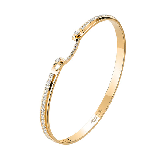 Tuxedo Bangle - Yellow Gold