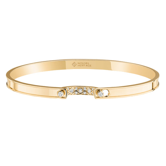White Diamond Parisian Stroll Bangle - Main Img