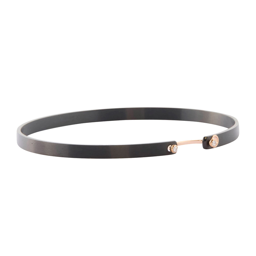 Midnight In Manhattan Bangle - Black Titanium