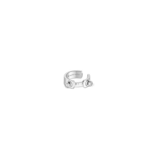 Diamond Monday Morning Earcuff - White Gold