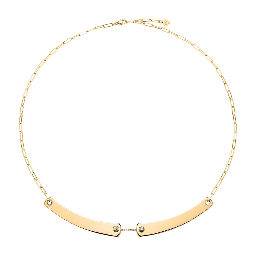 Business Meeting Mood Necklace - Yellow Gold
